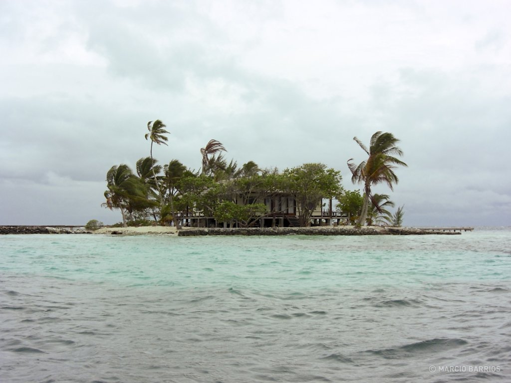 Small private island near Utila shore