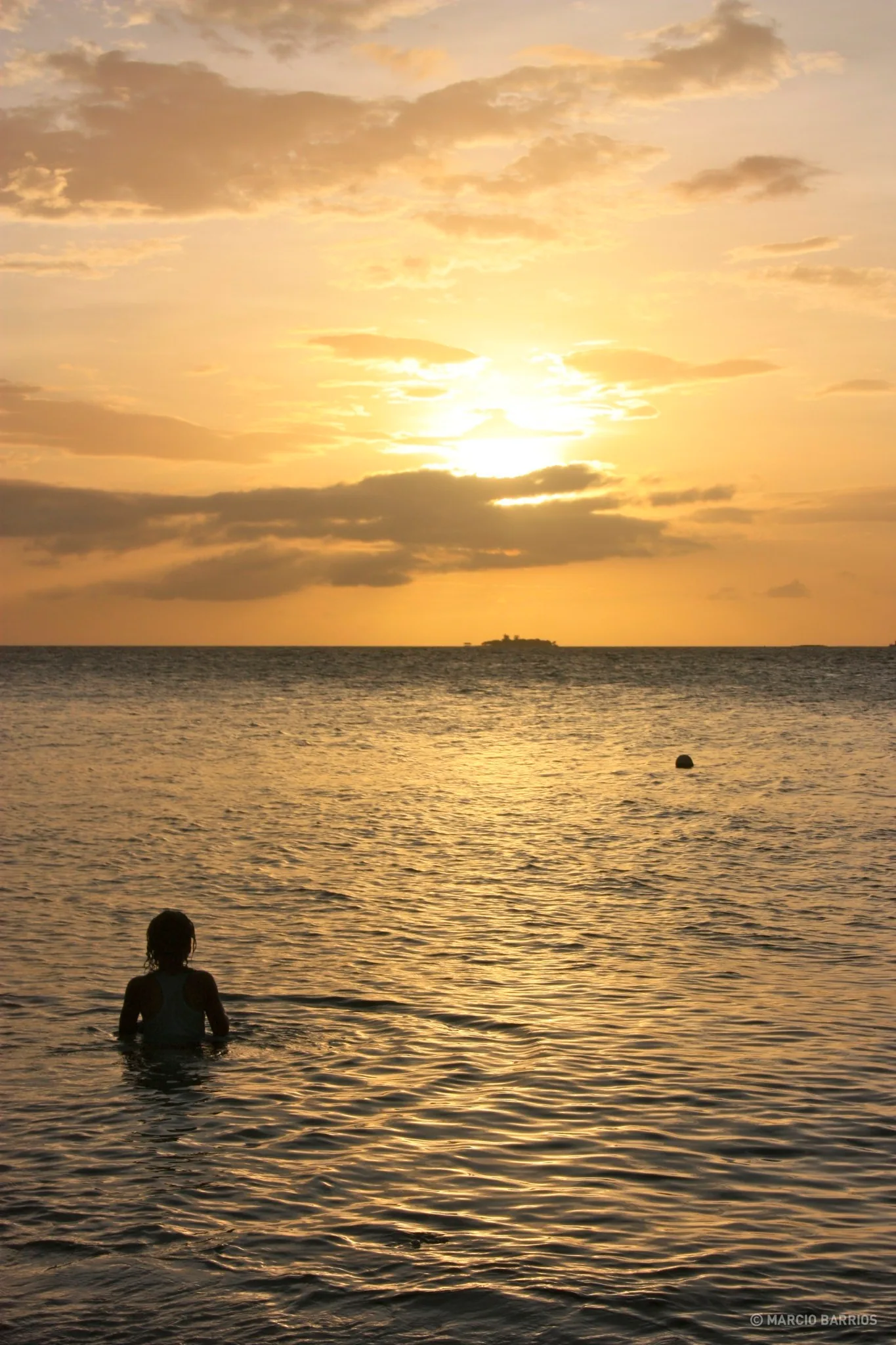 Garifuna boy enjoying the sunset in Chachauate Garifuna boy enjoying the sunset in Chachauate