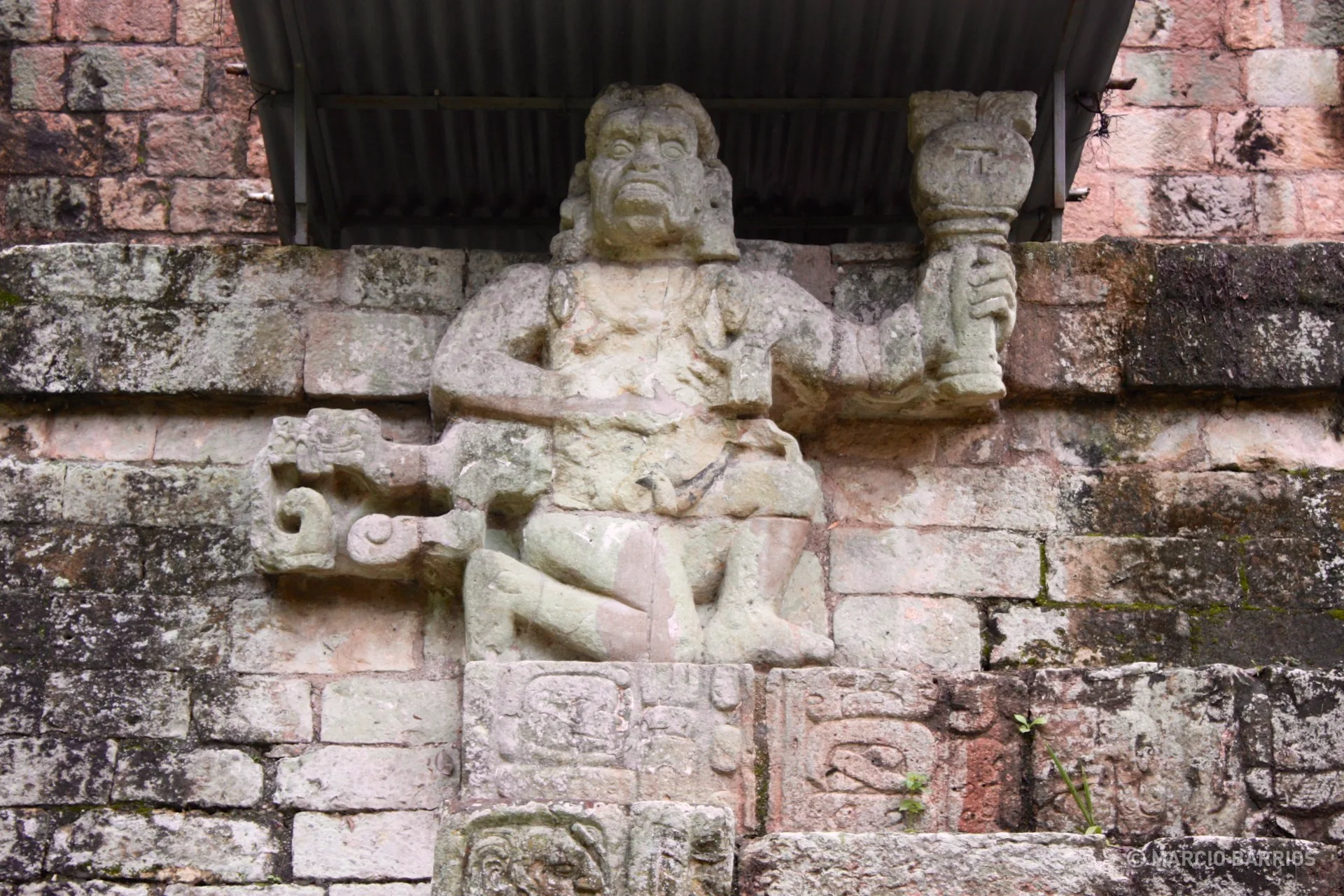 Simian sculptures, possibly representing Howler Monkey Gods Simian sculptures, possibly representing Howler Monkey Gods