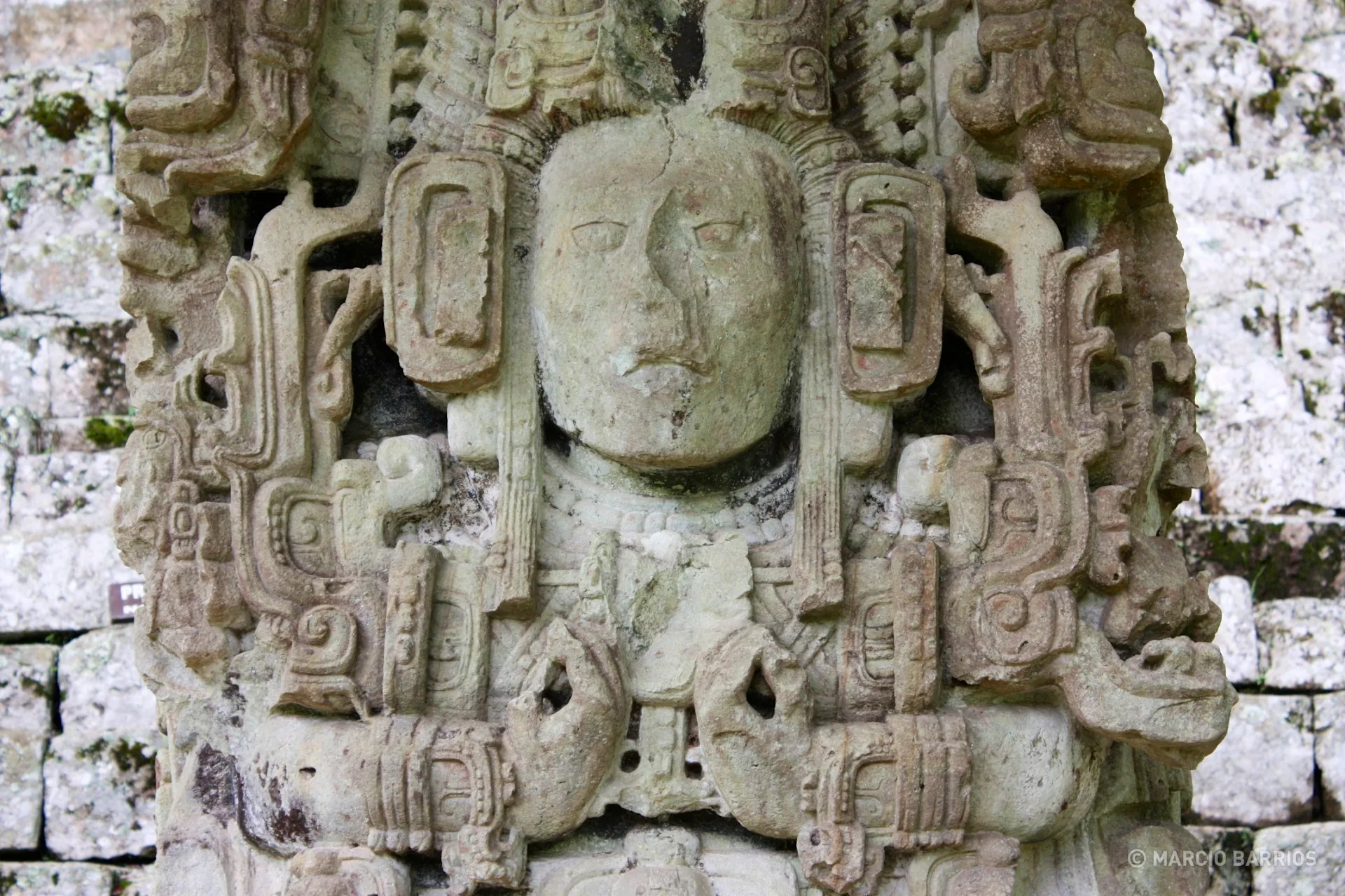Stela N, depicting K'ak' Yipyaj Chan K'awiil Stela N, depicting K'ak' Yipyaj Chan K'awiil