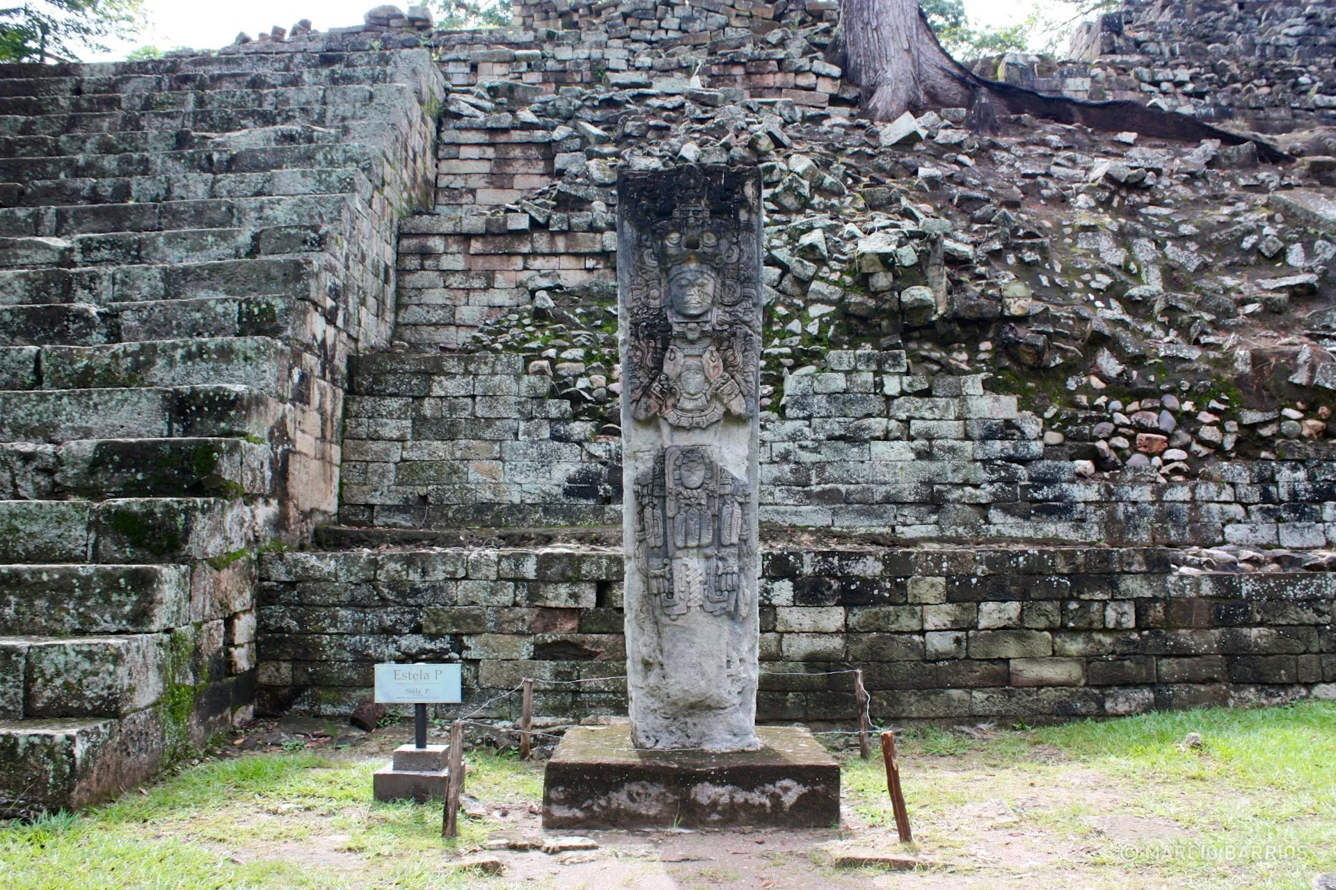 Stela P, depicting K'ak' Chan Yopaat Stela P, depicting K'ak' Chan Yopaat